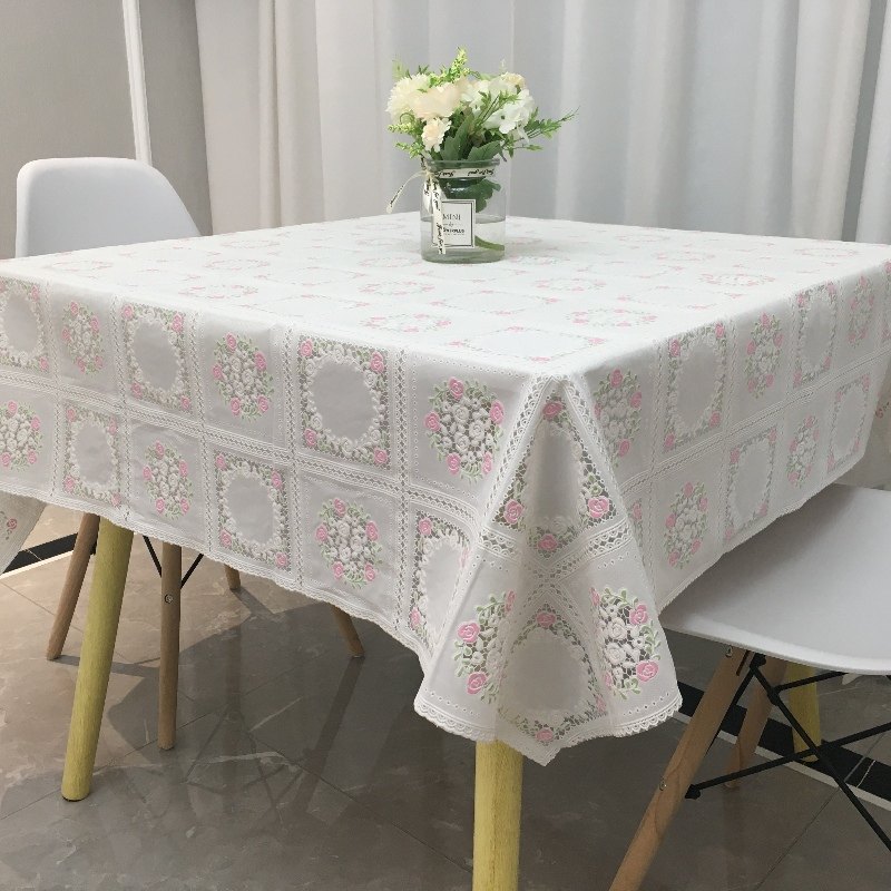 八仙桌台布正方形桌布防水防油防烫免洗PVC塑料麻将桌盖布方桌布