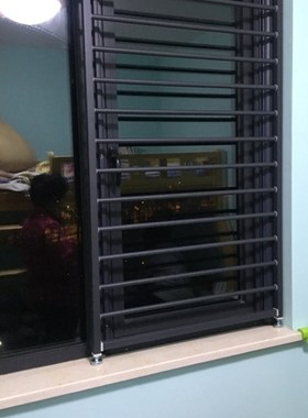 【深灰色】室内防盗窗飘窗阳台儿童窗户护栏免打孔防坠楼护栏网