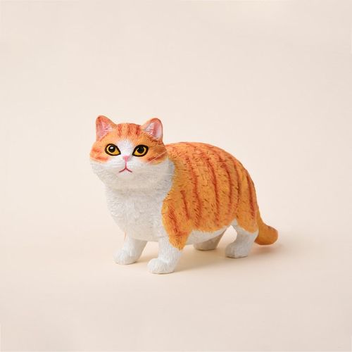 小肥猫仿真猫咪桌面萌宠车载摆件创意树脂工艺品宠物橘猫虎斑三花