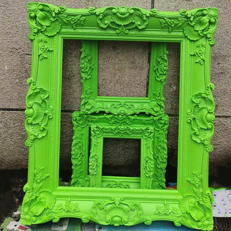 欧式油画框大婚庆婚礼道具雕花复古影楼KTV装饰挂墙塑料相框拍照