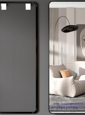 轻奢孔镜子贴墙自粘穿镜衣BCX家用卧室墙挂全身镜免打壁挂落地试