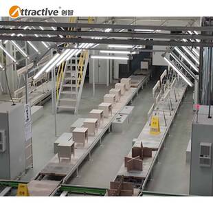 【广东创智】家具喷涂流水线设备厂 除尘打磨台 非标自动化喷涂线