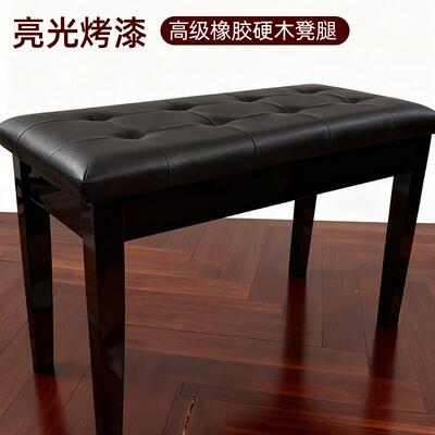 现厂货双人琴橡LAP凳木腿带收纳箱工直供版皮双人实木钢琴革椅