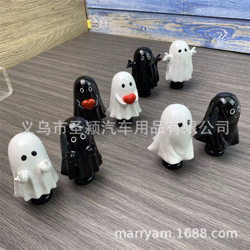 创意汽车改装排挡头 万圣节幽灵通用档把驾驶座改装手球排挡头