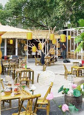 竹椅靠背椅家竹凳围炉煮茶民宿罐罐茶道OBH老用式竹餐椅儿童拍摄