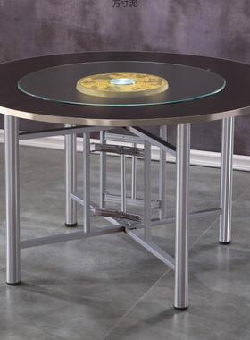 桌店餐YLN桌椅组合堂饭桌酒家用吃饭子简食约可折叠桌架转盘大圆