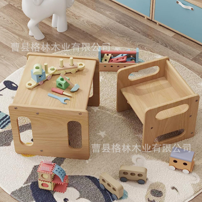 木质儿童断奶桌脚踏凳