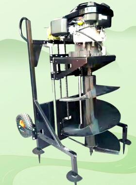 农挖坑地钻土机埋钻桩打洞53423器用小型便携式大功率螺旋式