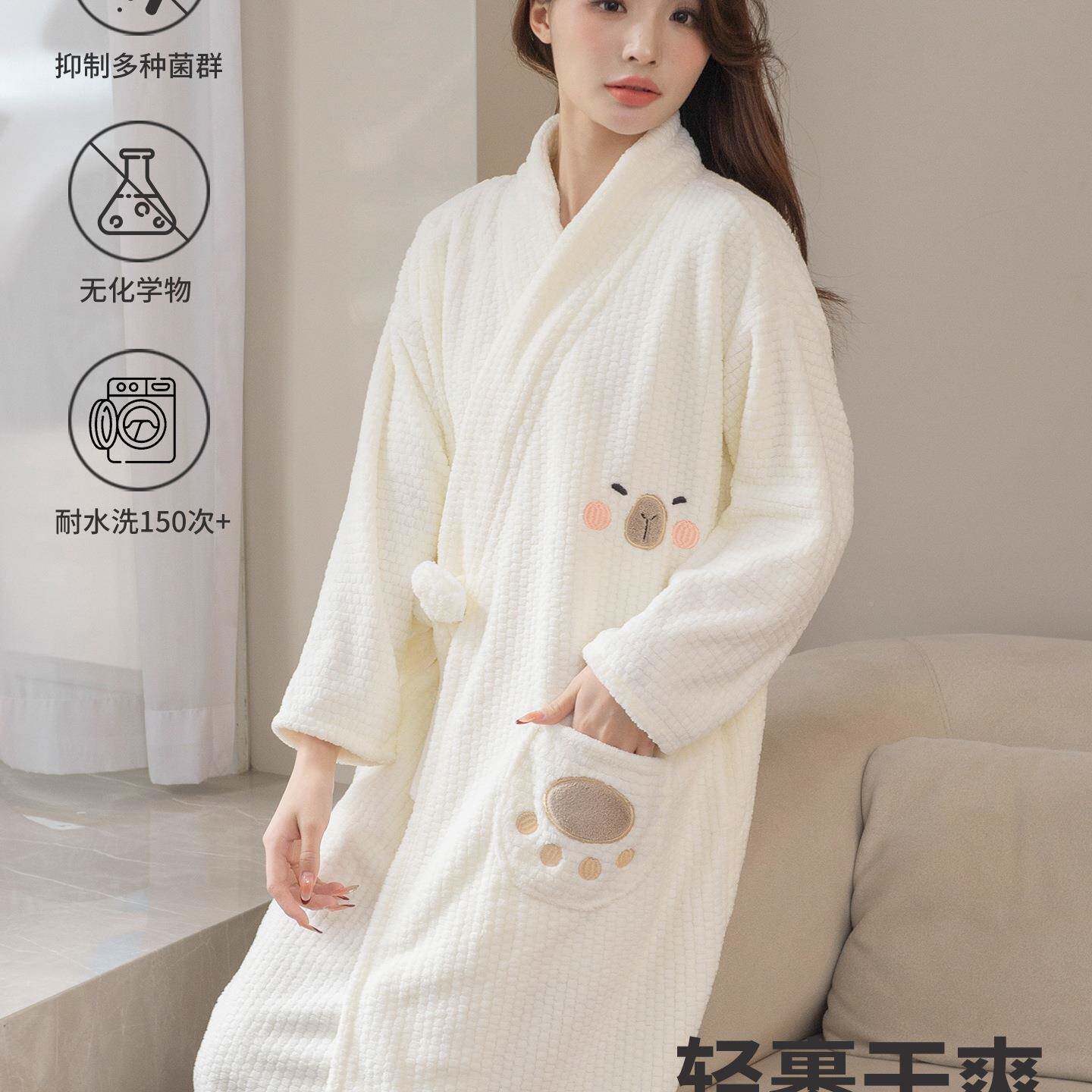 浴巾浴袍女款可穿20式25新款纯棉吸水干裹全OGI身大比人成速人