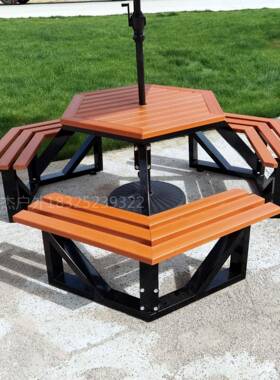户外公园桌椅桌连组体合桌棋盘方创意套凳小区休桌闲长桌工厂985批r&