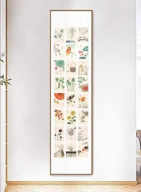 新中式24二十节气客厅沙发装饰画民卧室头床挂宿画四SLH玄关日式