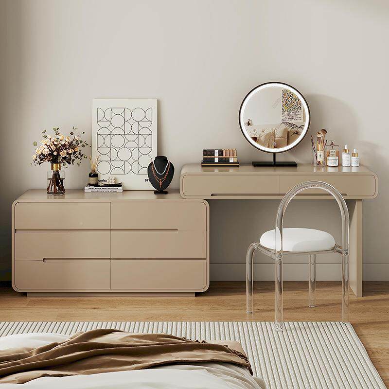 超薄极窄30C梳M妆台DVH一体斗柜卧室床尾柜超窄化妆台油奶风纳收