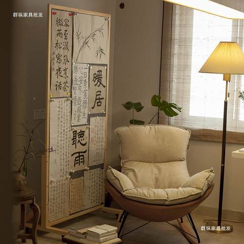 国实木框可移动36磁毛性书法毛毡贴软木板照片墙画墙素描美术笔字