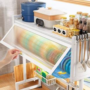 厨能房用品置碗物架水池边多功筷柜沥SCJ 6837水收纳柜带柜门防尘