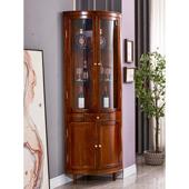 乌金木角角柜转角TDF柜实木三柜客厅墙柜形门酒柜餐厅拐扇角柜中