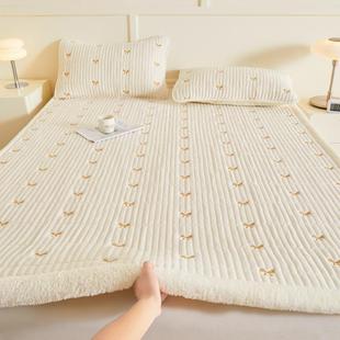 宝宝绒床垫软垫用绒毯垫被厚褥成家人加绒子床褥垫子保护垫三yqy