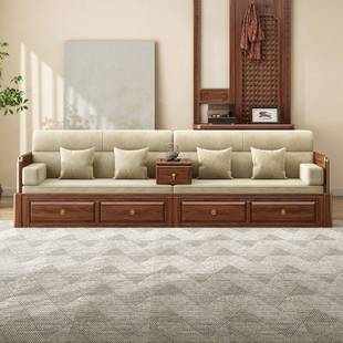 新中式罗汉床实木罗汉榻宋氏美学贵妃踏大小户型禅意客厅沙发组合