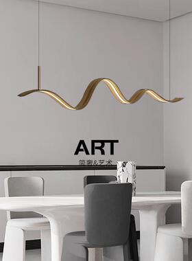 极简餐厅吊灯简约现新代吧台餐桌2灯25年款设计师长条办公室09753