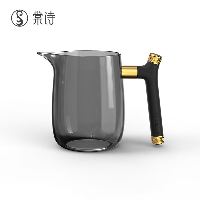 棠诗大容量公道杯玻璃茶海茶漏过滤高档分茶器功夫茶具煮茶公道杯