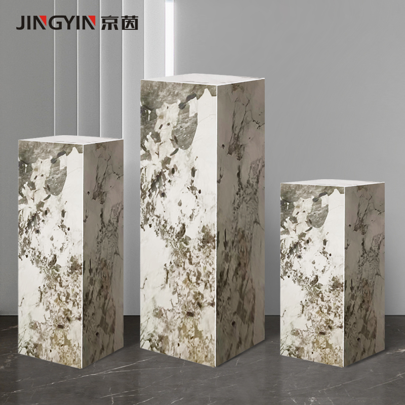 潘多拉大理石底座落地雕塑展示台客厅玄关电视柜旁装饰品摆件石墩