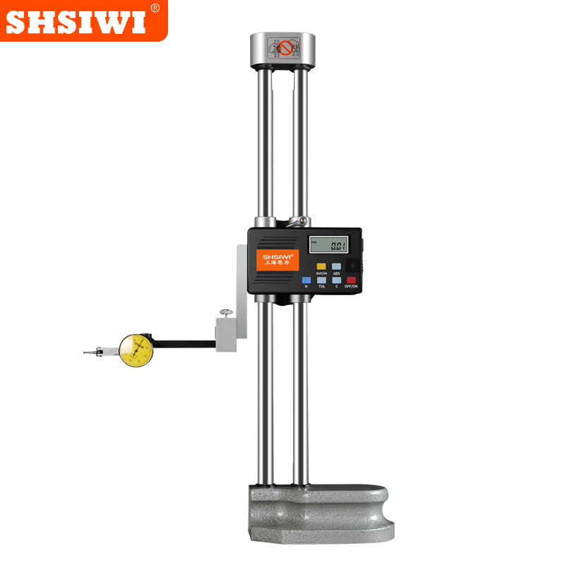 上海思为柱数显度尺0-300-0-00mm 数显柱度尺 带手轮