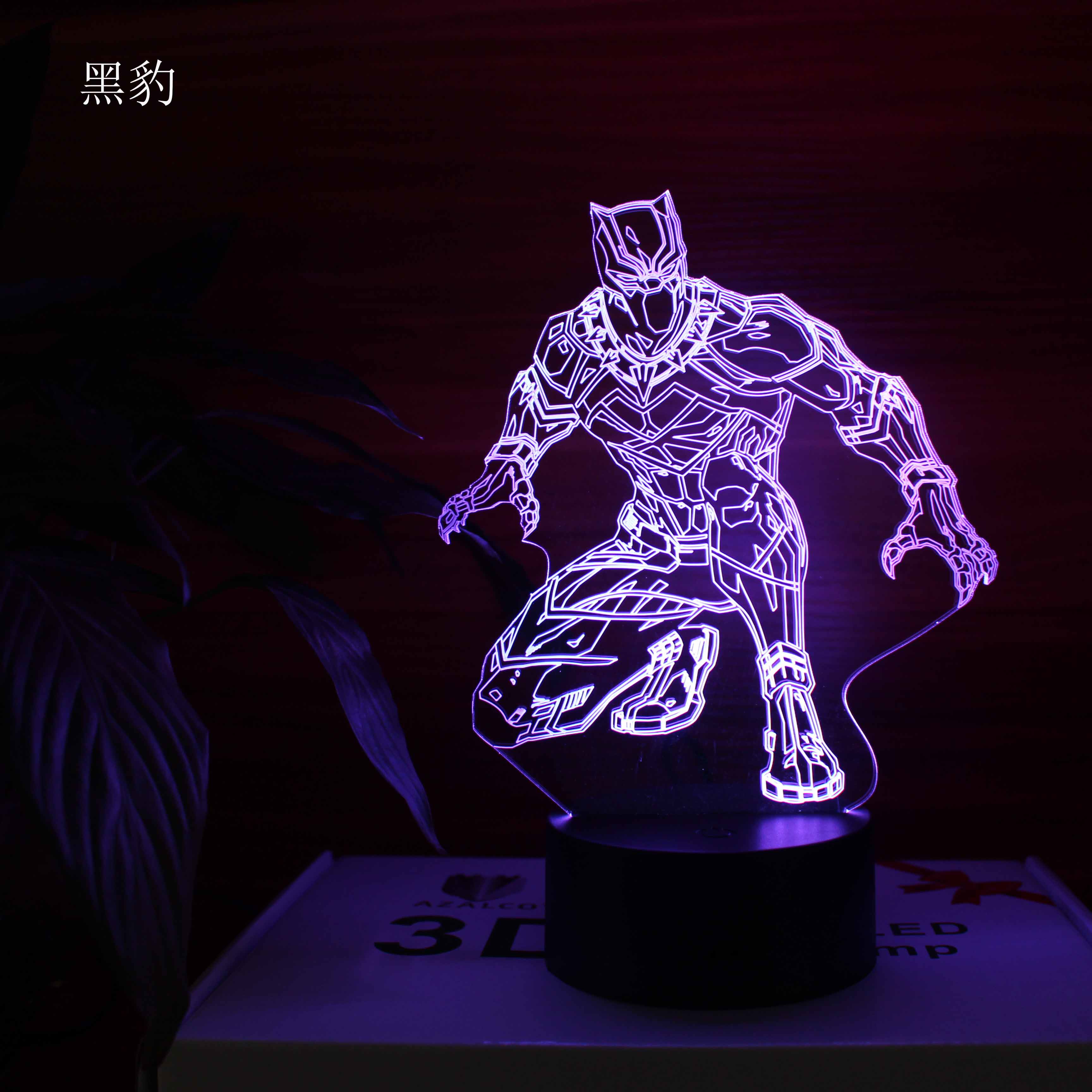 奥创纪元钢铁侠3D小夜灯卧室儿童房插电led立体创意台灯男生宿舍