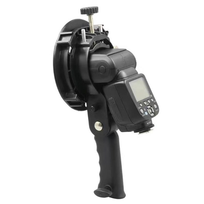 手持S型卡盘s型闪光灯支架保荣接口卡盘s架s底座多功能灯座神牛