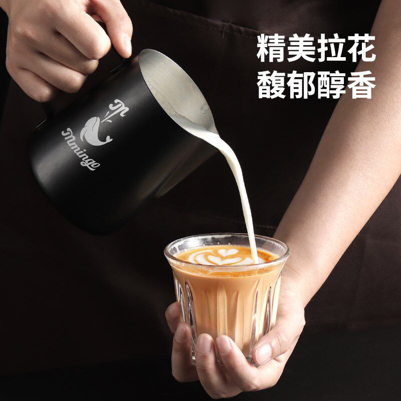 鸣感304不锈钢拉花杯打奶缸不锈钢鹰嘴意式奶泡 咖啡打奶泡拉花缸