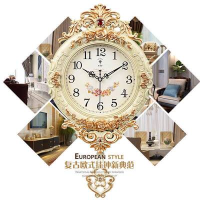 ixl7e3b9厅钟客表创意挂钟新款时尚挂墙挂表静音室时石英钟家钟卧