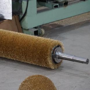 钢丝辊刷工业用毛辊不锈钢丝滚镀铜除丝打磨锈缠绕式 筒刷KHO沙机