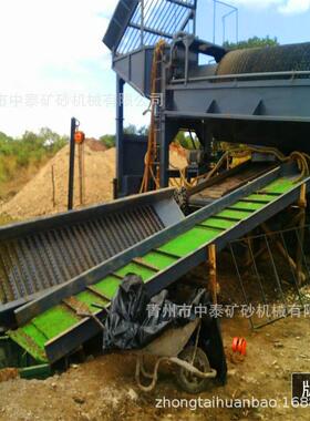 砂移动淘金车滚筒淘金洗金设备旱地河道矿76882山金采金设筛备