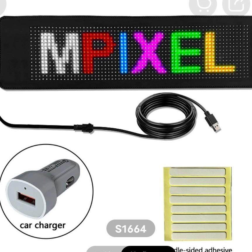 车载后LED显示PFE屏软动汽车挡风玻璃滚窗字幕广告屏屏动画表情屏