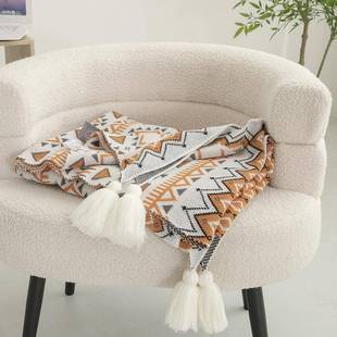 新款纯棉轻奢织提花盖毯013线130x针170cm沙发闲休毛毯四季高端毯