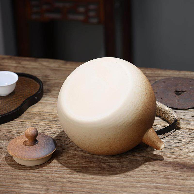 惠泽轩日式白泥煮茶陶壶窑变烧水梁6061壶大容原矿壶提茶围炉煮量