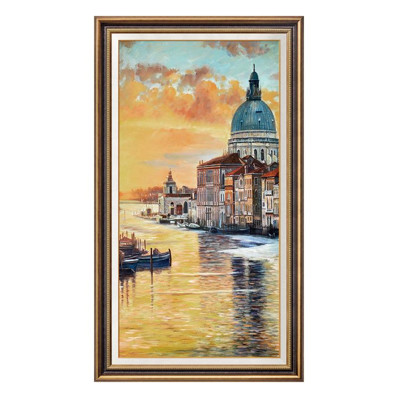 式美式玄DY742949关饰画入户走廊过道房壁画竖版建筑风装景书办公