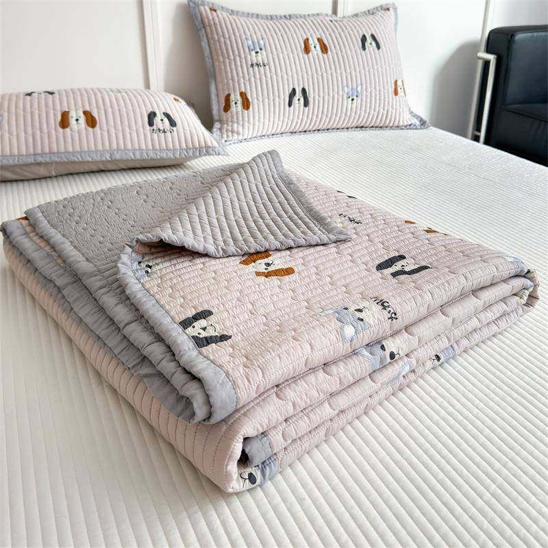 2025新款双面天UIZ床盖床三件套夏季凉感丝莱赛尔夹棉莫单代尔单