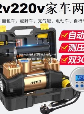 2家车两用充气野RGK泵1v022v越车小车冲气泵自动打气多功能加垒德