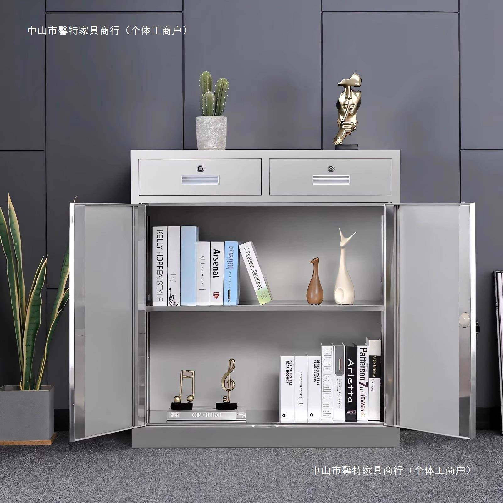 不锈矮钢柜工具柜落地带锁文纳件柜抽屉收储物无品牌/床头活动柜