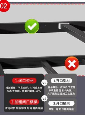 高下低床生铁床床双层床员工上铺学宿YB-9563舍寝室铁艺闭口公寓