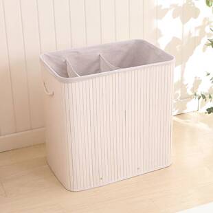 家用白色三隔断脏衣翻脏多层收纳盒可折叠DVL盖大容篓量衣服收拾