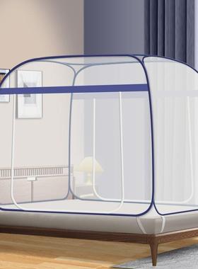 加A顶6LUUZ2025新款蒙古包钢折丝蚊帐可叠家用大单双门1.8密全