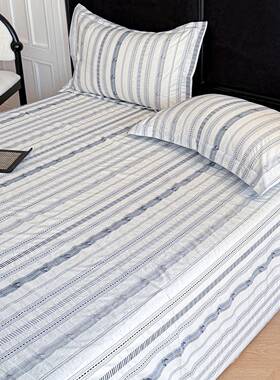 AEX250822类纯水洗棉棉床单单件加厚全男件棉色织提花被单榻榻米