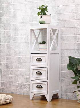 9W美式复柜古柜床头柜实木小子式F7577HT9创意卧室窄欧30cm迷你床