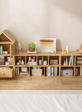 JKZ儿学童书架落地置物组架教室生收纳储物床尾靠墙合格子柜柜矮