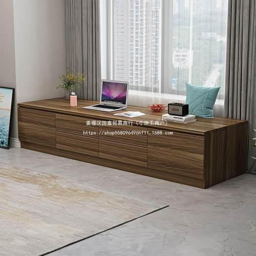 实HWT木阳台矮柜子飘窗储物柜钉制可坐榻米台柜地窗柜柜钉做榻钉