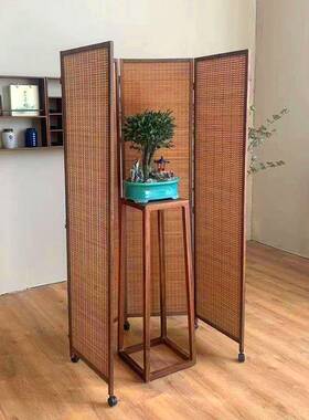 推拉屏风隔断客F97J997J简易滑轮挡玄关日式复厅叠古可移动折房间