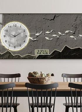 现XY713210代奢轻挂表画表电箱装饰画电子静音万年历带钟遮挡配电