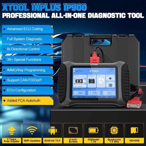 XTOOL IP900/IP900S全系统诊断38+特殊功能CANFD&DOIP海外版 英文