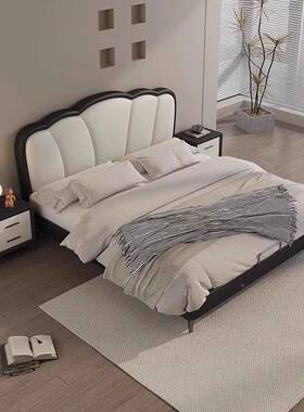 轻奢美式实木床1.m白色代简约1.8现卧m5双人欧式UFH主大床软包床