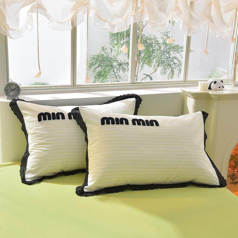 2A02条VNX5新款类全棉四件套纯棉水洗棉赫宿本风床上用品舍纹四件